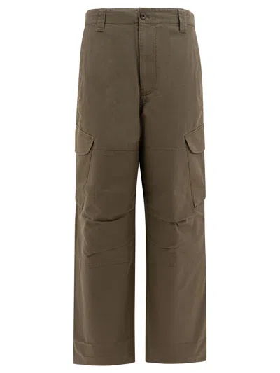 Acne Studios Patsono Dry Cotton Twill Trousers Green