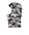 Acne Studios Camouflage Faux Fur Balaclava In Neutral