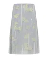 Acne Studios Iranee Floral Georgette Skirt In Gray