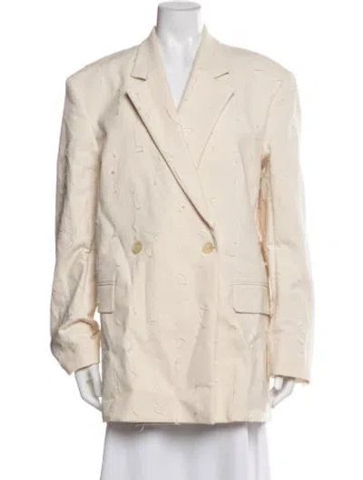 Pre-owned Acne Studios Patterned Blazer In Neutral