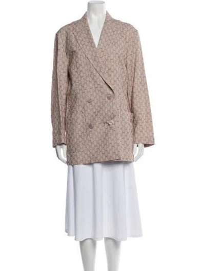 Pre-owned Acne Studios Patterned Blazer In Neutrals