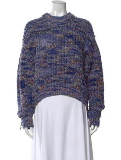 Pre-owned Acne Studios Patterned Crew Neck Sweater In Blue