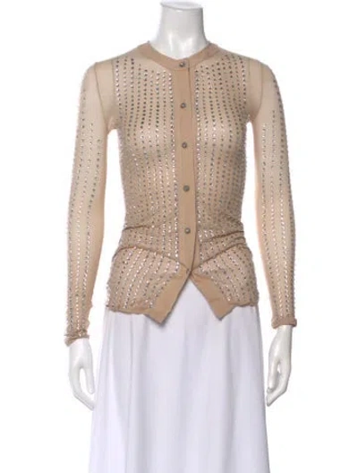 Pre-owned Acne Studios Patterned Crew Neck Top W/ Tags In Neutral