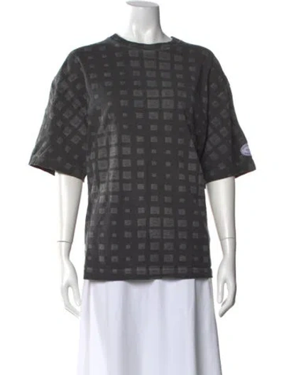 Pre-owned Acne Studios Patterned Crew Neck T-shirt In Gray