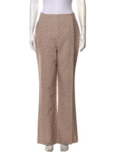 Pre-owned Acne Studios Patterned Flared Pants In Neutrals