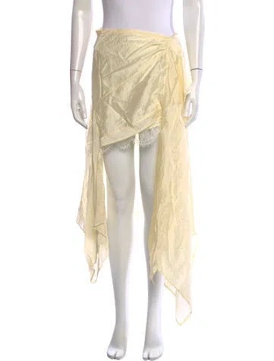 Pre-owned Acne Studios Patterned Long Skirt W/ Tags In Yellow