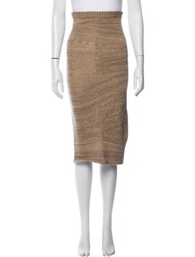 Pre-owned Acne Studios Patterned Midi Length Skirt W/ Tags In Brown