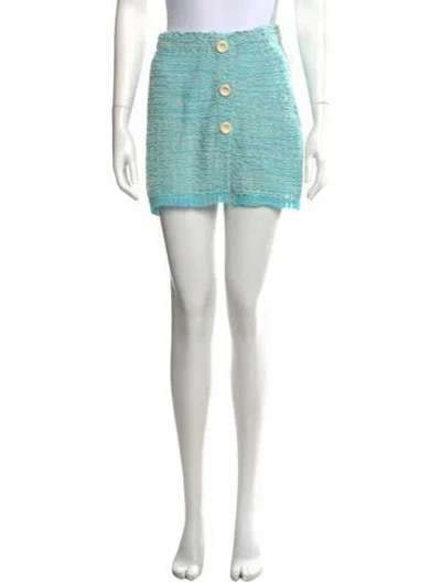 Pre-owned Acne Studios Patterned Mini Skirt In Blue