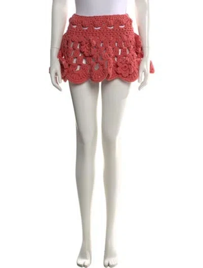 Pre-owned Acne Studios Patterned Mini Skirt W/ Tags In Pink