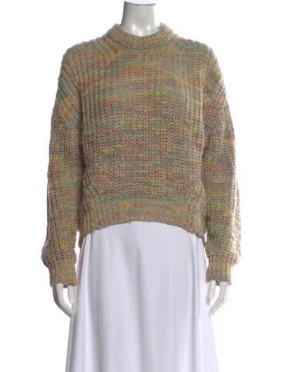Pre-owned Acne Studios Patterned Mock Neck Sweater In Neutrals
