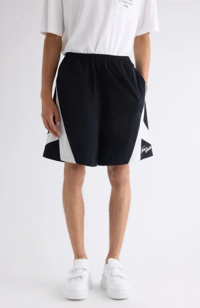 Acne Studios Peachy Wide Leg Shorts In Black