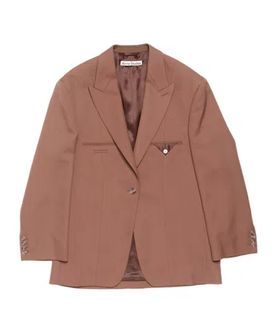 ACNE STUDIOS ACNE STUDIOS SINGLE-BREASTED CURVED HEM BLAZER