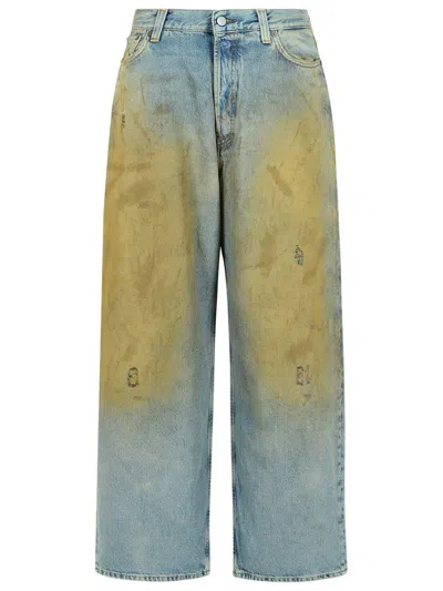 Acne Studios 'penicillin 2023' Light Blue Cotton Jeans In Multi