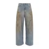 Acne Studios Penicillin Mid Blue Cotton Jeans In Blue