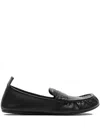 Acne Studios Penny-slot Leather Loafers In Multi
