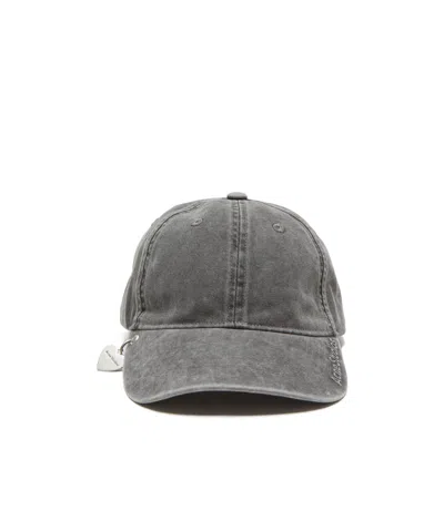 Acne Studios Piercing Detail Hat In Gray