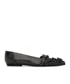 Acne Studios Pin-button Ballet Flats In Black