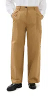 Acne Studios Pingo Trench Twill Trousers In Faded Ochre