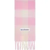 Acne Studios Vally Checked Wool-blend Scarf In Dlt Candy Pink/white