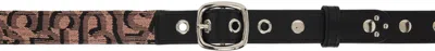 Acne Studios Pink & Black Monogram Buckle Belt In Br0 Pink/black