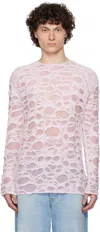 Acne Studios Cut-out Sweater In Pink