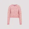 Acne Studios Off White Wool Blender Jumper In Pink & Purple