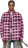Acne Studios Check Button-up Shirt In 415 Pink
