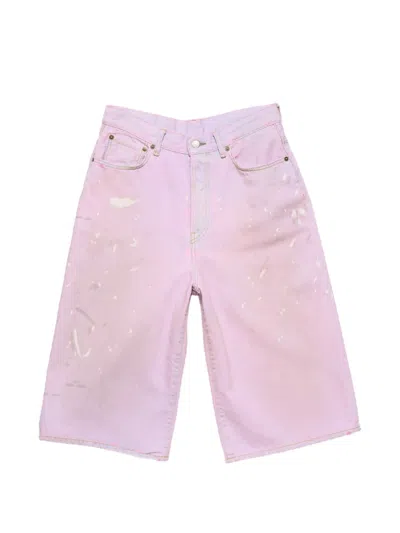 Acne Studios Pink Denim Shorts