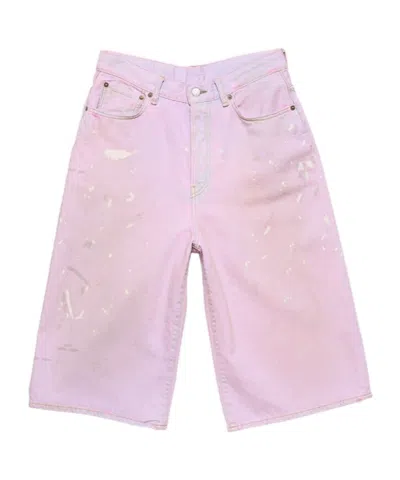 Acne Studios Pink Denim Shorts