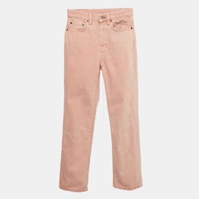 Acne Studios Pink Denim Straight Leg Jeans S Waist 25"