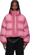 Acne Studios Down Puffer Jacket In Ckq Tango Pink