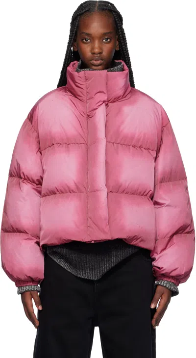 Acne Studios Down Puffer Jacket In Pink