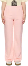 Acne Studios Pink Elasticized Lounge Pants In 418 Pale Pink