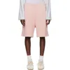 Acne Studios Pink Embroidered Logo Shorts In Pattern