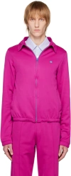 Acne Studios Pink Embroidered Track Jacket In Act Fuchsia Pink