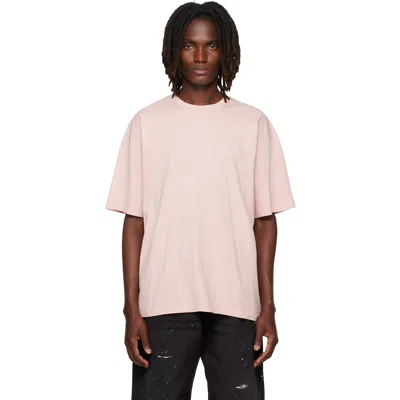 Acne Studios Pink Embroidered-logo T-shirt