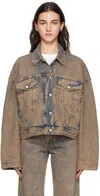 Acne Studios + Net Sustain Morris Organic Denim Jacket In Light Pink/grey