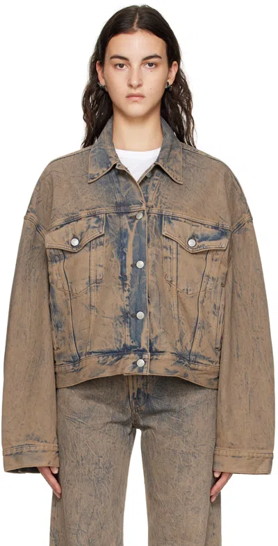 Acne Studios + Net Sustain Morris Organic Denim Jacket In Light Pink/grey