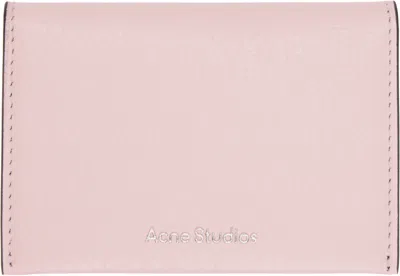 Acne Studios Pink Folded Leather Card Holder