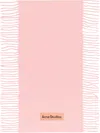 Acne Studios Pink Fringe Wool Scarf In 415 Pink