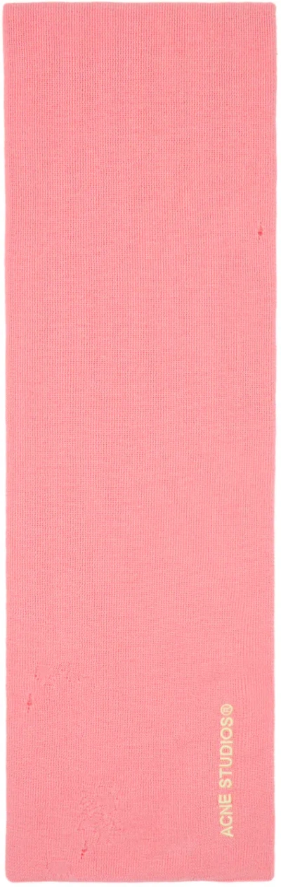 Acne Studios Pink Kornoto Vintage Scarf In 415 Pink