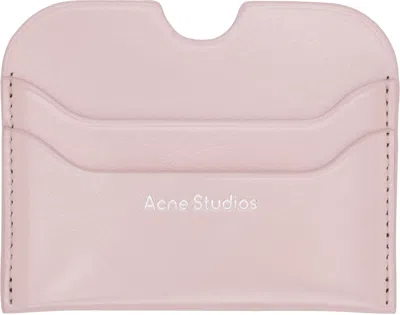 Acne Studios Pink Leather Card Holder