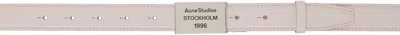 Acne Studios Pink Logo Plaque Belt In Ad5 Powder Pink
