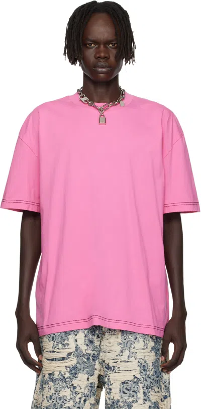Acne Studios Pink Logo T-shirt