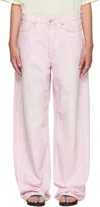 Acne Studios Pink Loose Fit 1981 Jeans In Pink