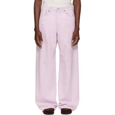 Acne Studios Pink Loose Fit 1981 Jeans In Blue