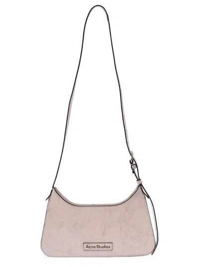 Acne Studios Mini Platt Leather Shoulder Bag In Pastel Pink