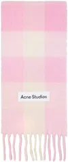 Acne Studios Vally Checked Wool-blend Scarf In Brown