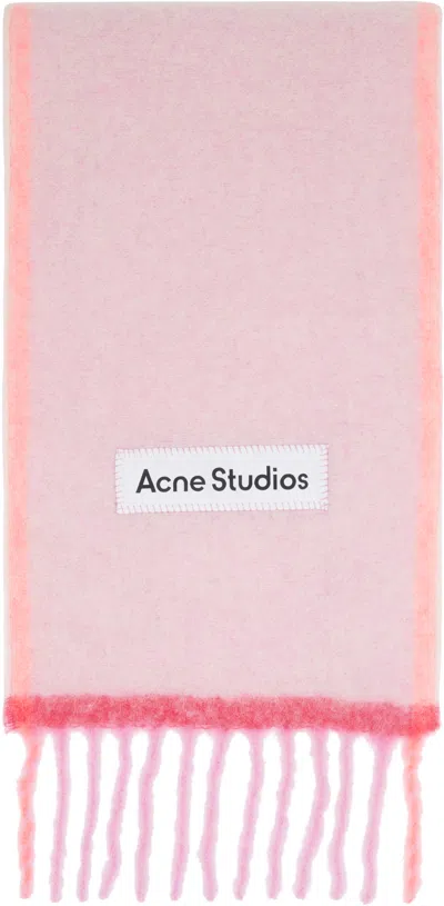 Acne Studios Pink Narrow Wool Mohair Scarf
