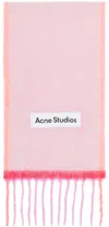Acne Studios Pink Narrow Wool Mohair Scarf In 415 Pink